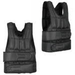 Vesta fitness cu greutati 20 kg, umplutura reglabila din nisip fier, 58x40 cm, negru Mob360 - imagine 7