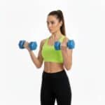 Set gantere hex 2x2,5 kg, bitum cu invelis rezistent PP, albastru Mob360 - imagine 2