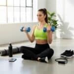 Set gantere hex 2x2,5 kg, bitum cu invelis rezistent PP, albastru Mob360 - imagine 3