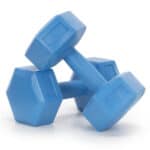 Set gantere hex 2x2,5 kg, bitum cu invelis rezistent PP, albastru Mob360