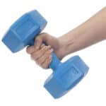 Set gantere hex 2x2,5 kg, bitum cu invelis rezistent PP, albastru Mob360 - imagine 8