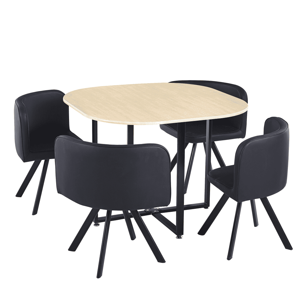 bevis-new-stol-jedal-d-dub-01 Set de mobilier dining 1+4, stejar/negru, BEVIS NEW - imagine 1