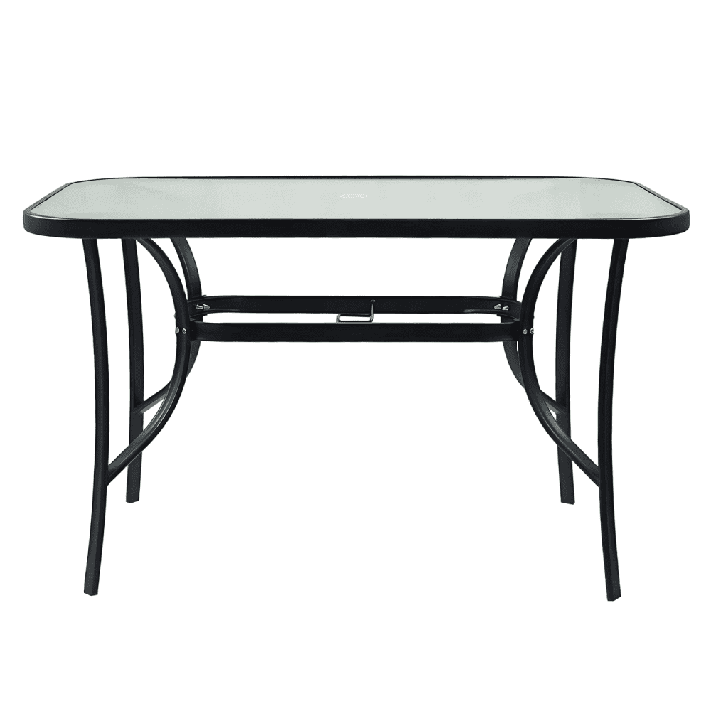 demat-new-stol-d-01 Masă de sufragerie, oţel negru/sticlă securizată, DEMAT NEW - imagine 1