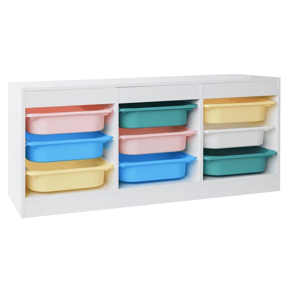 trimal-new-ulozny-regal-mix-farieb-1 Organizator cu cutii de depozitare, alb/mix de culori, TRIMAL NEW - imagine 1