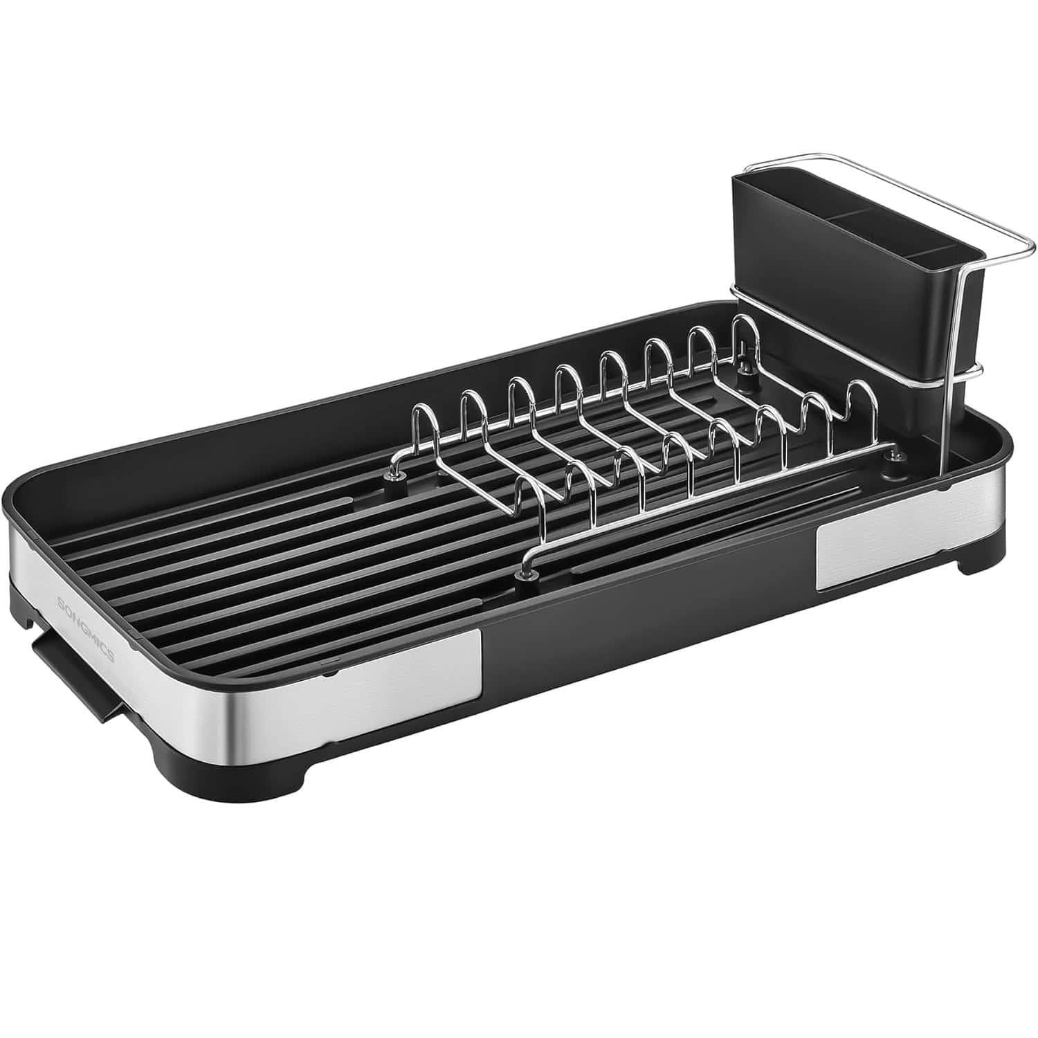 01u Uscator de vase si tacamuri, din inox, suport pentru tacamuri si sistem de scurgere, 21x45x13 cm Mob360 - imagine 1