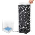 Suport metalic pentru umbrele, cu carlige si tava de picurare, 16x16x49cm, negru Mob360 - imagine 2