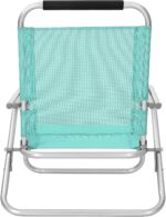 Scaun de plaja portabil cu spatar rabatabil in 4 pozitii, cu cotiere, maxim 150kg, verde Mob360 - imagine 6