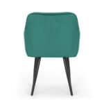 Set 6 scaune tapitate, Florence, velur matlasat, 55x58x82 cm, verde smarald Mob360 - imagine 3