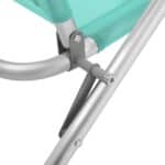 Scaun de plaja portabil cu spatar rabatabil in 4 pozitii, cu cotiere, maxim 150kg, verde Mob360 - imagine 7