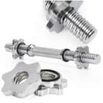 Bara gantera scurta 36 cm, diametru 28 mm, otel cromat, capacitate 80 kg, argintiu Mob360 - imagine 3