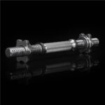 Bara gantera scurta 36 cm, diametru 28 mm, otel cromat, capacitate 80 kg, argintiu Mob360 - imagine 9