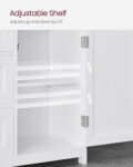 VASAGLE Dulap de baie cu 3 sertare si dulap, raft reglabil, MDF, 60x30x80 cm, alb Mob360 - imagine 6