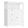 VASAGLE Dulap de baie cu 3 sertare si dulap, raft reglabil, MDF, 60x30x80 cm, alb Mob360