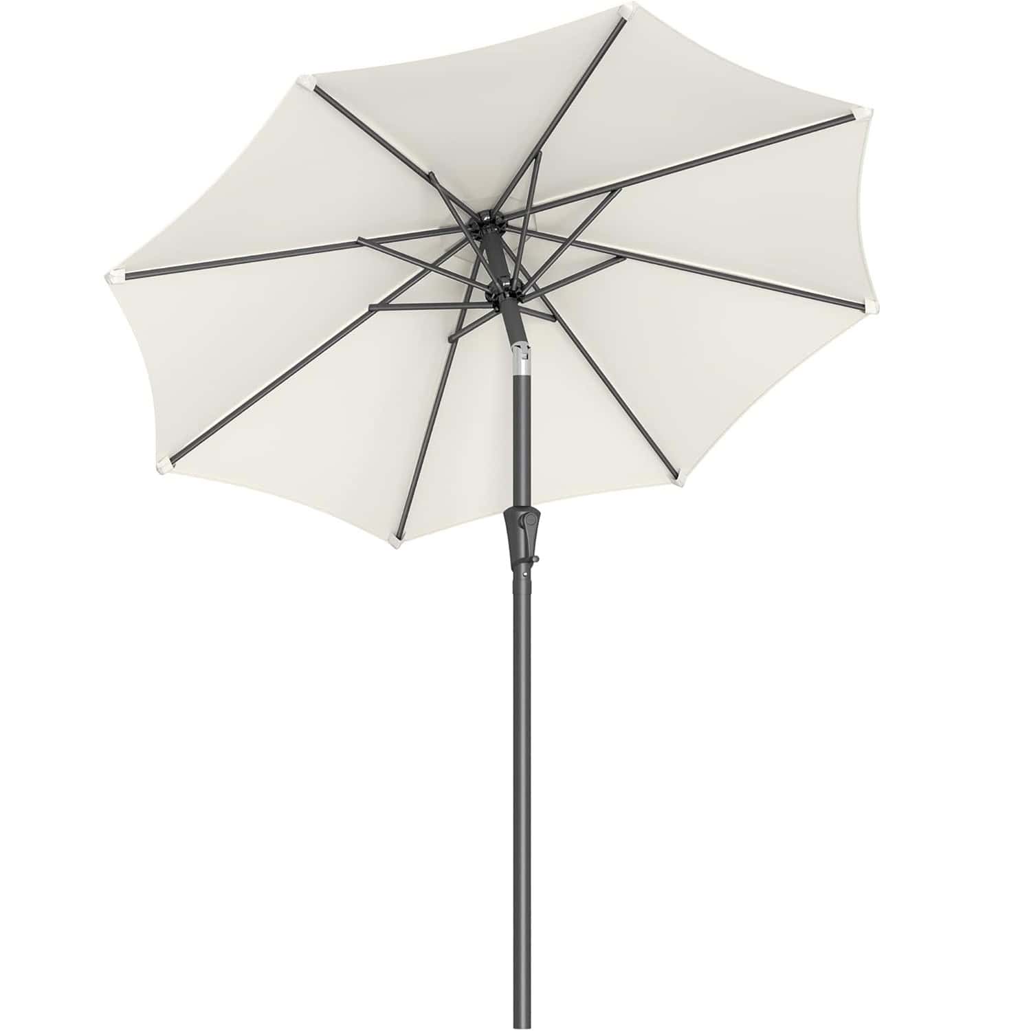 GPU202M01-10 Umbrela de gradina 200 cm, inclinare dubla 30°, poliester UPF 50+, cadru metalic, bej Mob360 - imagine 1