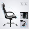 Scaun de birou ergonomic, reglabil pe inaltime, functie balans, tapitat piele sintetica, 54x50x122 cm, nergu Mob360 - imagine 4