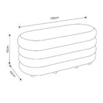 Taburet tapitat Puffo cu spatiu de depozitare, velur, 100x42x42 cm, maro mocha Mob360 - imagine 2