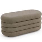 Taburet tapitat Puffo cu spatiu de depozitare, velur, 100x42x42 cm, maro mocha Mob360