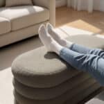 Taburet tapitat Puffo cu spatiu de depozitare, velur, 100x42x42 cm, maro mocha Mob360 - imagine 3