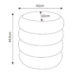 Taburet tapitat Snuggo cu spatiu de depozitare, velur, diametru 42 cm, inaltime 45 cm, maro mocha Mob360 - imagine 7