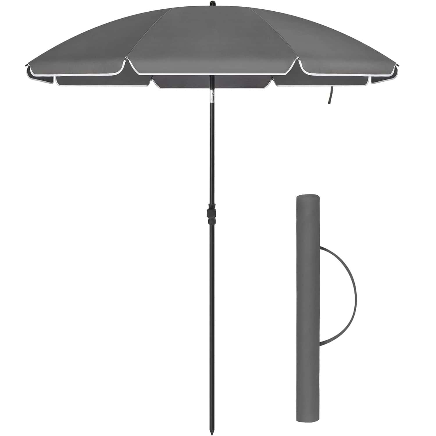 Untitled-2 Umbrela terasa gradina sau plaja, cu inclinare, husa, diametru 200cm, gri Mob360 - imagine 1