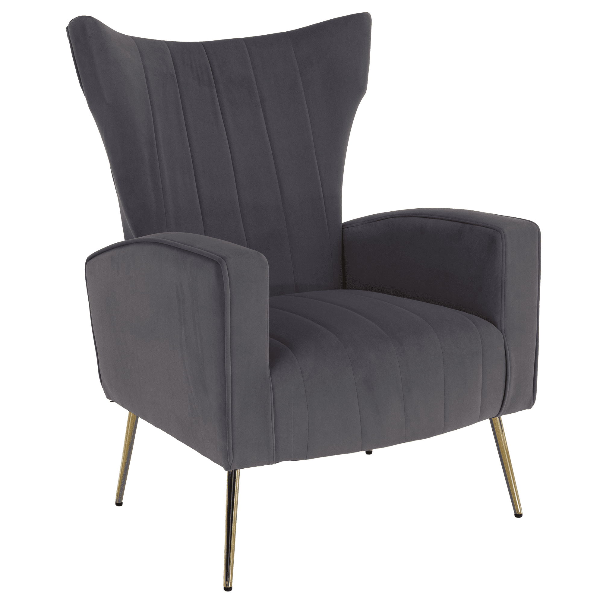 baret-kreslo-siva-01 Fotoliu de relaxare, ţesătură Velvet gri, BARET - imagine 1