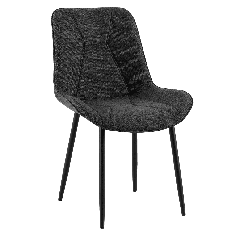 delta-jedal-stolicka-tmsiva-01 Scaun de sufragerie, gri închis/negru, DELTA - imagine 1