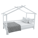 Pat Montessori cu pat suplimentar, alb, 90x200, KESIO