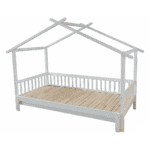 Pat Montessori cu pat suplimentar, alb, 90x200, KESIO - imagine 5