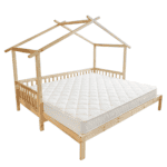 Pat Montessori cu pat suplimentar, natural, 90x200, KESIO - imagine 2