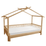 Pat Montessori cu pat suplimentar, natural, 90x200, KESIO - imagine 5
