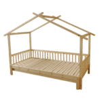 Pat Montessori cu pat suplimentar, natural, 90x200, KESIO - imagine 7