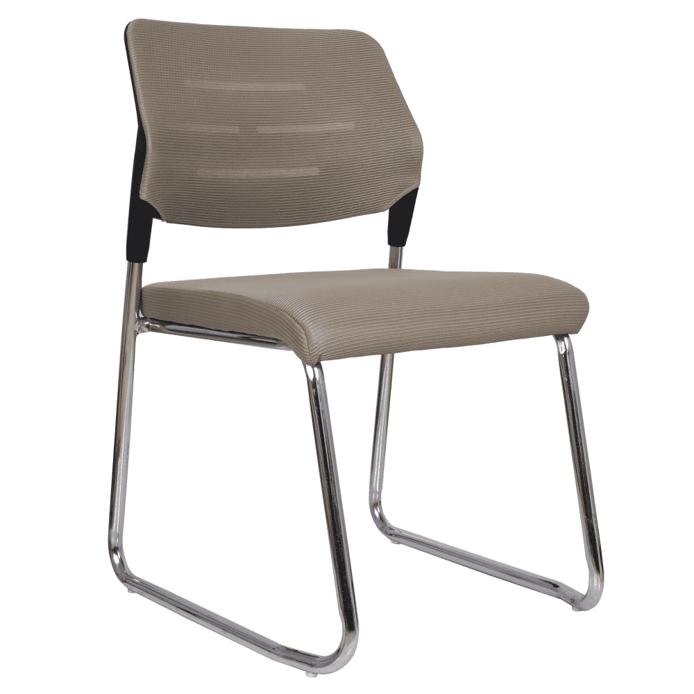 kledi-stolicka-kanc-hneda-01 Scaun de conferinţă, maro deschis/crom, KLEDI - imagine 1