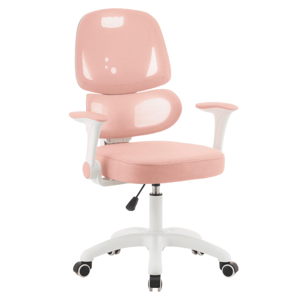 lister-stolicka-dod-ruzova-01 Scaun rotativ, roz/alb, LISTER - imagine 1