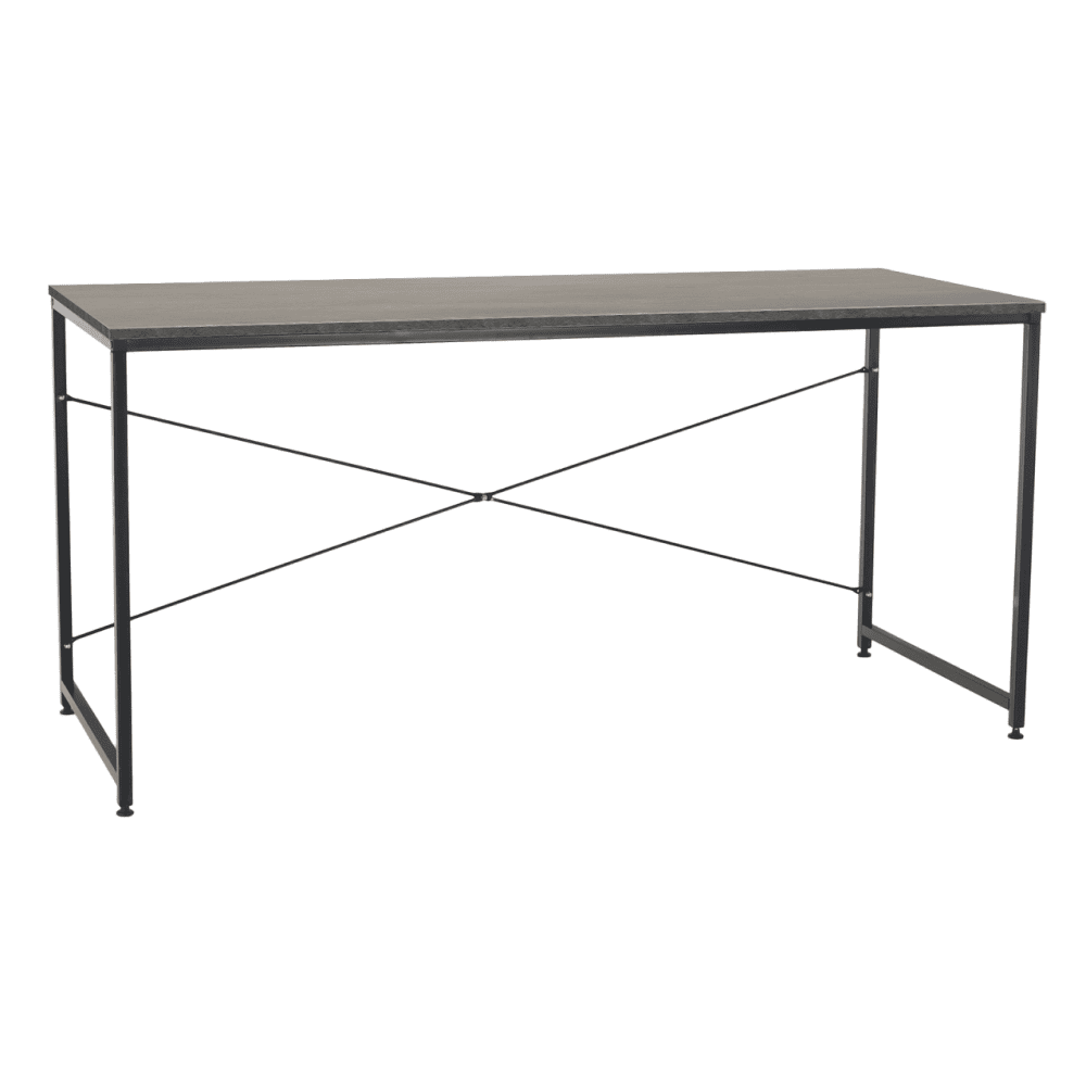 mellora-p-stol-150-beton-01 Birou, beton/negru, 150x60 cm, MELLORA - imagine 1