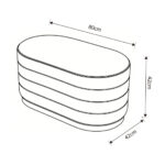 Bancheta tip puf cu depozitare, tapiterie velur, 80x42x42 cm, roz pudrat Mob360 - imagine 2