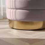 Bancheta tip puf cu depozitare, tapiterie velur, 80x42x42 cm, roz pudrat Mob360 - imagine 3