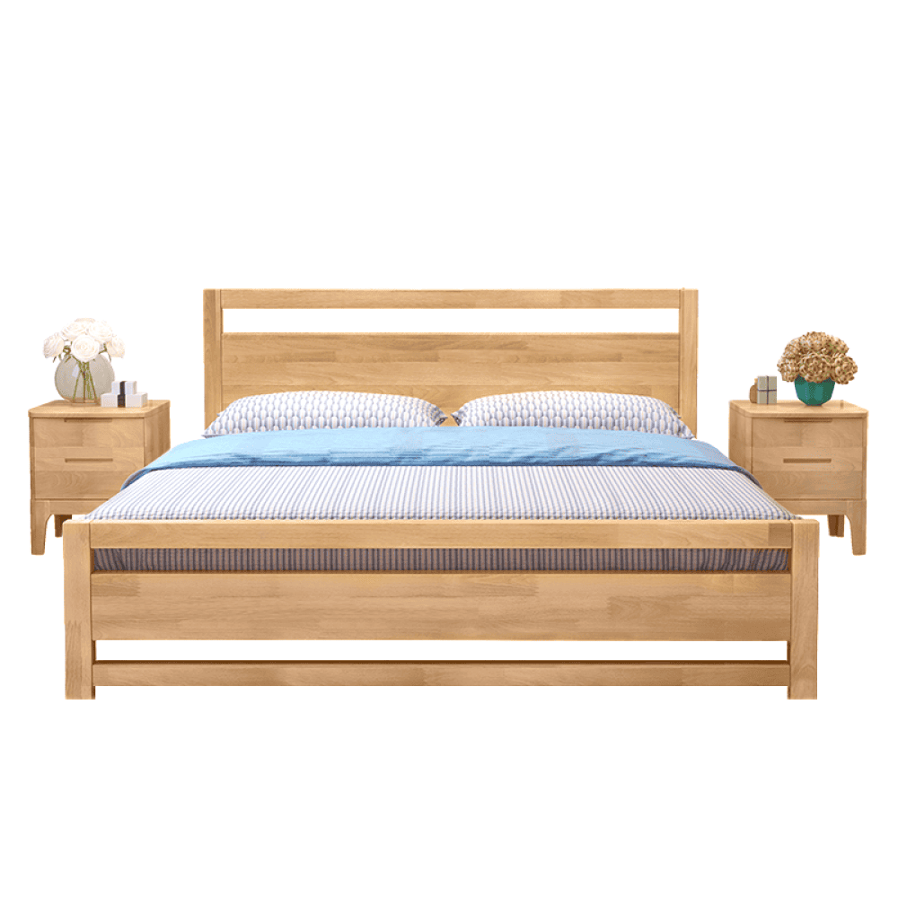sheila-postel-borovica-px-hl1 Pat matrimonial, 180x200, lemn masiv, natural, SHEILA - imagine 1