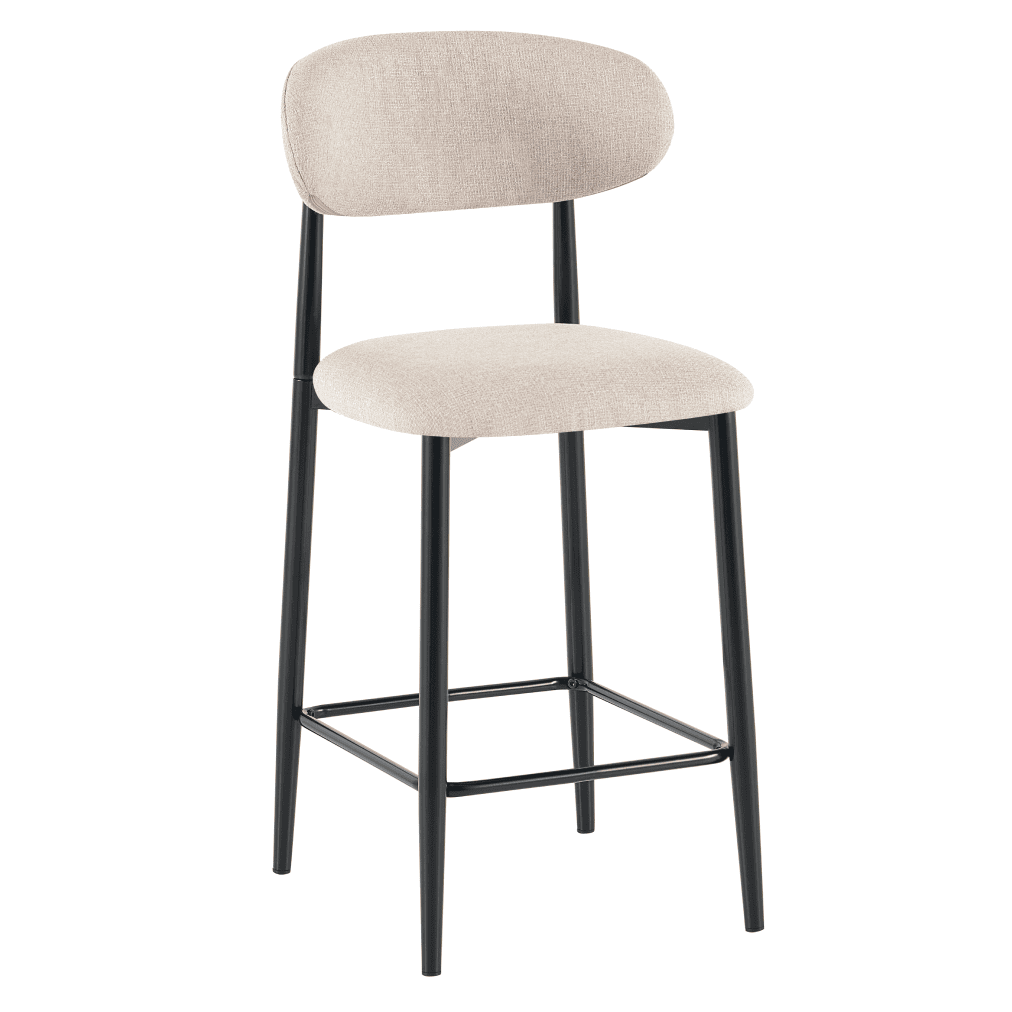 zajda-stolicka-typ-2-bezova-1 Scaun de bar, ţesătură bej/negru, ZAJDA TYP 2 - imagine 1