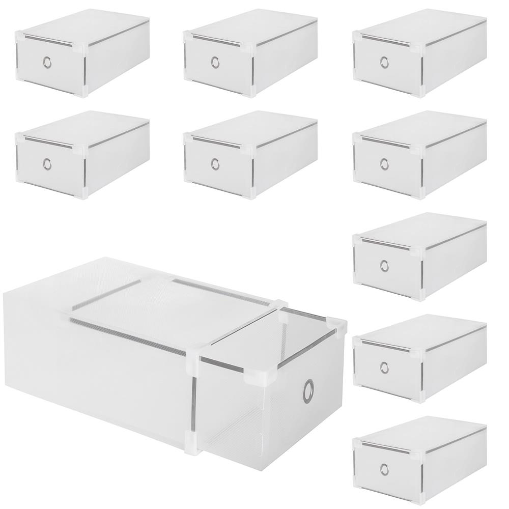 000 Set 10 cutii organizare pentru pantofi, 31x20x11, transparent Mob360 - imagine 1