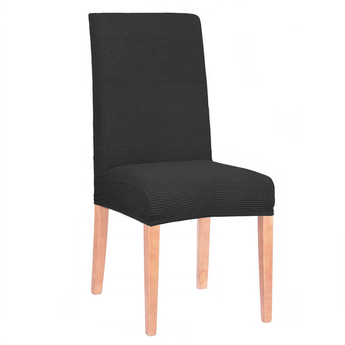 01-12 Husa universala pentru scaun, marime universala, poliester si spandex, 45 cm x 60 cm, negru Mob360 - imagine 1