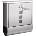 Cutie postala de exterior, pentru gard sau perete, din otel, 31x10x33cm, argintiu Mob360