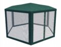 Pavilion cu plasa anti-insecte, fermoar, hexagonal, 200cm, Verde Mob360 - imagine 2