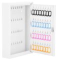 Cutie metalica din otel pentru 64 chei, echipata, 45x30x8cm, alba Mob360