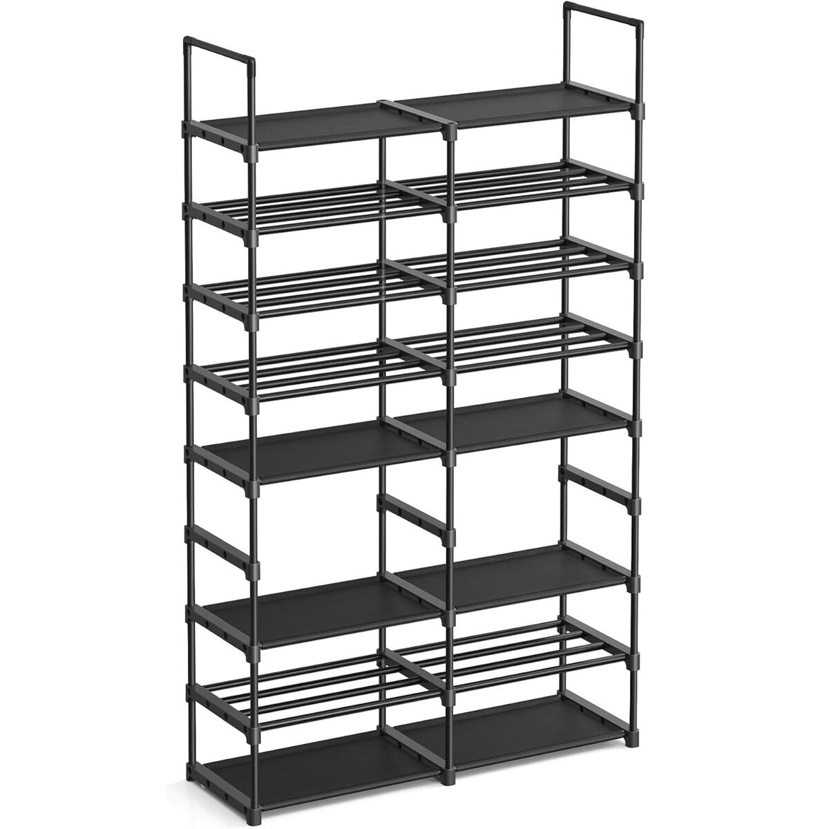 1-92 Raft pentru pantofi metalic, personalizabil, pana la 32 perechi, 30x87x158 cm, negru Mob360 - imagine 1