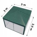 Pavilion cu plasa anti-insecte si fermoar, patrat, 3x3m, Verde Mob360 - imagine 5