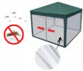 Pavilion cu plasa anti-insecte si fermoar, patrat, 3x3m, Verde Mob360 - imagine 6