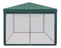 Pavilion cu plasa anti-insecte si fermoar, patrat, 3x3m, Verde Mob360 - imagine 2
