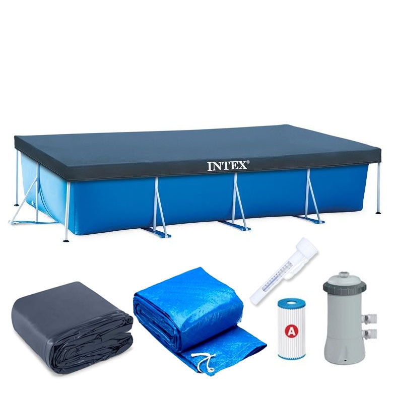 28274NP-0 Piscina cadru metalic Intex 28274NP, 450x220x84 cm, 7.100 litri, cu toate accesoriile Mob360 - imagine 1