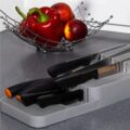 Organizator cutite pentru sertar, 9 compartimente, 40x14cm, gri Mob360 - imagine 4