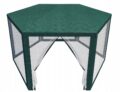 Pavilion cu plasa anti-insecte, fermoar, hexagonal, 200cm, Verde Mob360 - imagine 5